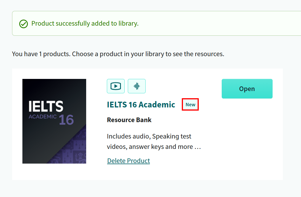 screenshot showing a confirmation message