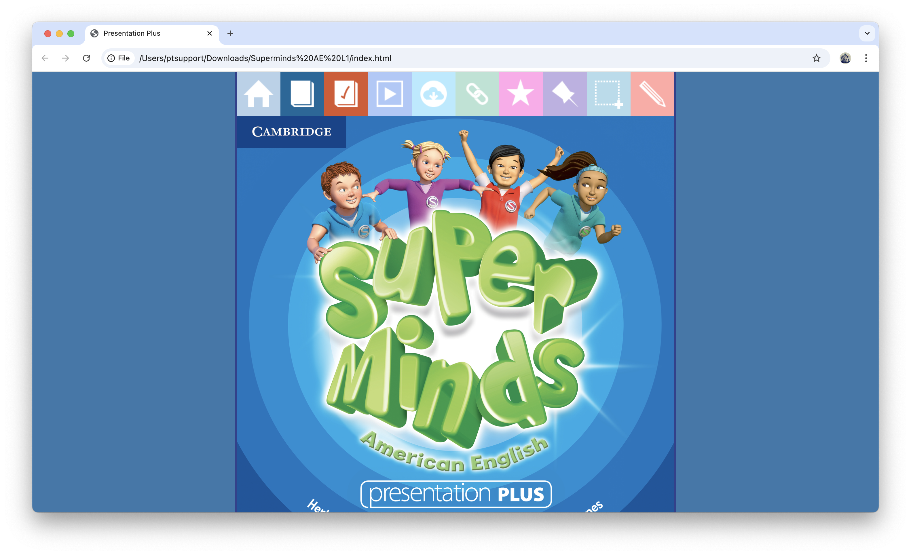 screenshot showing super minds presentation plus